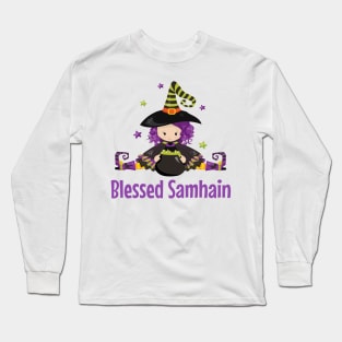 Samhain Witch Gift Wicca Pagan Gifts Witchy Design Long Sleeve T-Shirt